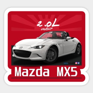 Mazda MX5 ND White Sticker